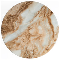 Studio London Monia Stylish Indoor Outdoor Faux Marble End Table for Living Room, Onyx Brown