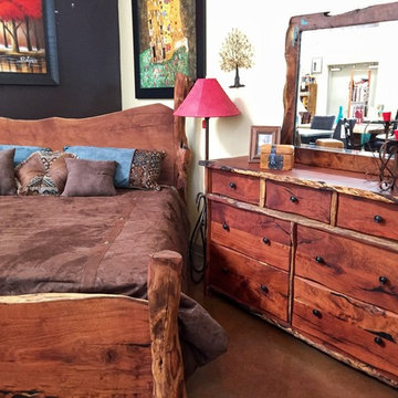 Freeform Style Mesquite Wood Bedroom Set