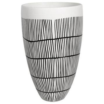 Handpainted Black Line Ceramic Vase | Liang & Eimil Birch II