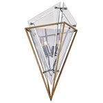 Troy Lighting - Epic 2 Light Wall Sconce, G9 Wedgebase Xenon, Gold Leaf, Clear - Epic's been given a new look with this more transparent, glam version. With a Gold Leaf outer frame and an inner diamond of thick bevel-cut glass around a sputnik core candle cluster, this beauty is sure to make guests take notice.