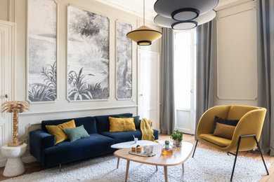 Idées déco pour un salon contemporain.