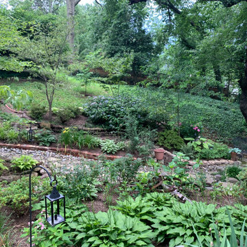 Sensitive Stonework on Steep Hillside Garden