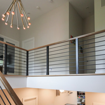 Project #71 | Modern Hickory Staircase with Horizontal Balustrade
