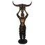 Indian Man Holds a Buffalo Skull Bronze Statue -  Size: 29"L x 23"W x 72"H.