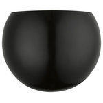 Livex Lighting - Livex Lighting 1 Light Shiny Black Wall Sconce - The clean and crisp Piedmont 1-light half moon sconce makes a contemporary statement with the smooth curve of its shiny black finish shade.