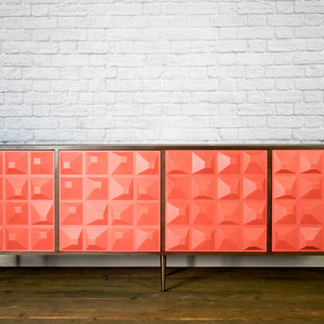 Modern Credenza, Mid Century Modern TV stand, Walnut, Handmade Custom Sideboard
