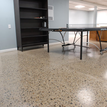 Refinished Concrete Basement Floor