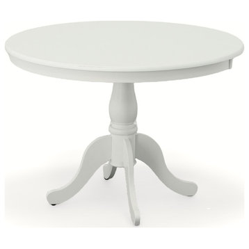 Fairview 42" Round Pedestal Dining Table, White
