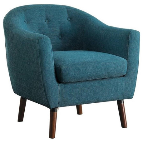 Pemberly Row Upholstered Accent Chair in Blue