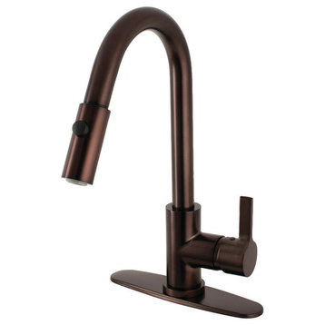 Gourmetier Single-Handle Pull-Down Kitchen Faucet, Oil Rubbed Bronze