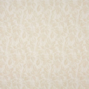Beige And Off White Leaves Upholstery Fabric By The Yard