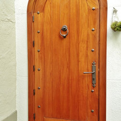 Mahogany Arched Impact Doors - Front Doors