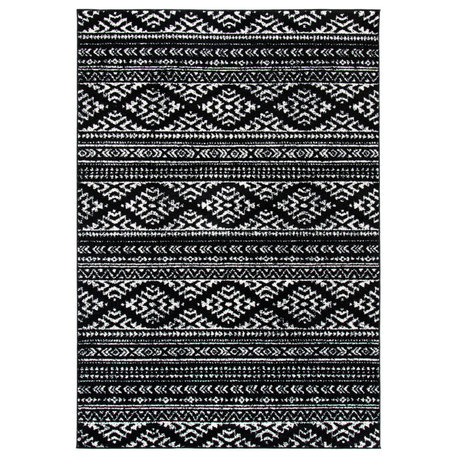 Safavieh Tulum Collectionn, TUL272 Rug, Black/Ivory, 6'x9'