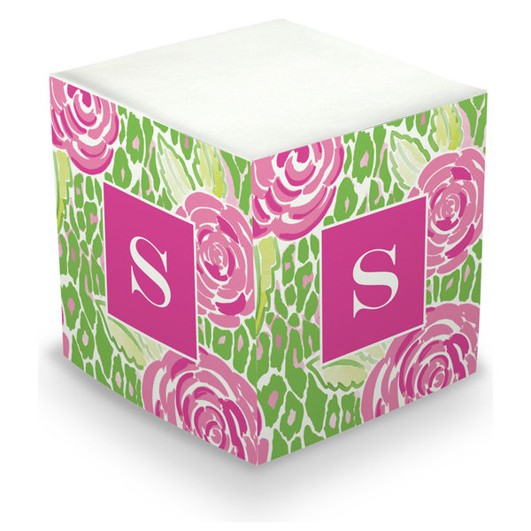 Sticky Memo Cube Mia Pink Single Initial, Letter U