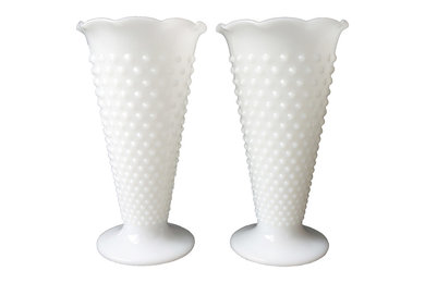 Milk Glass Vases (2) - SOLD