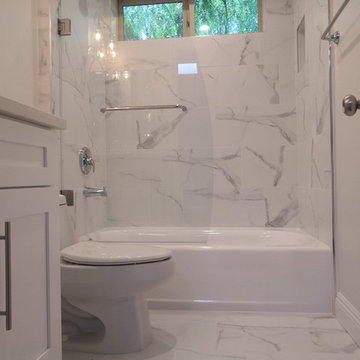 White Bathroom Remodel Sherman oaks ca