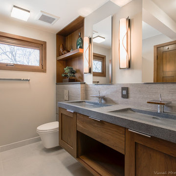 Bringing the Beauty of Wood to a Contemporary Bath