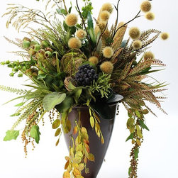 Blueberries and Foliage - Artificial Flower Arrangements