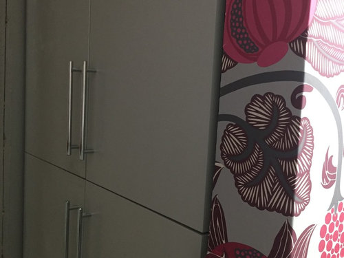 Bold wallpaper Bathroom update