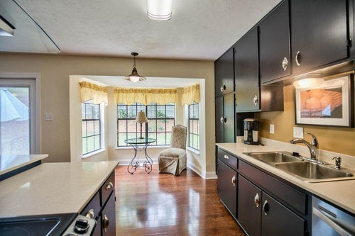 kitchens with tan walls