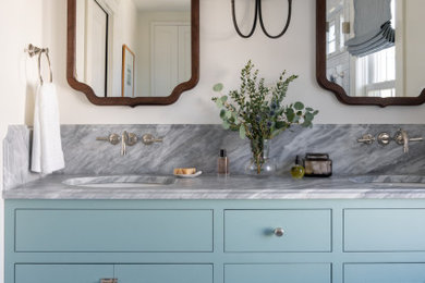 Inspiration for a mid-sized transitional bathroom remodel in Boston