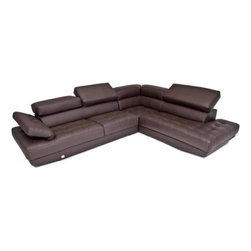 Brown Top Grain Italian Leather Sectional Sofas