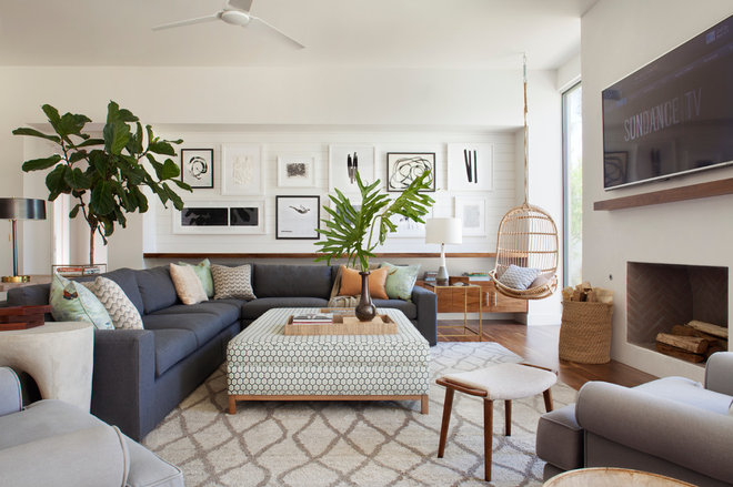 Midcentury Family Room by Brittany Stiles Design
