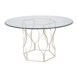 worlds away - Worlds Away Abigail Gold Leafed Dining Table Base Only - Table Tops And Bases