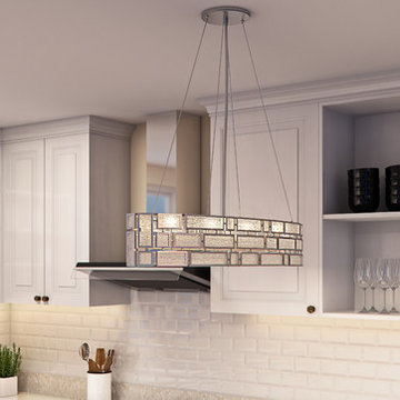 Harlowe 4-Light Linear Pendant in Kitchen