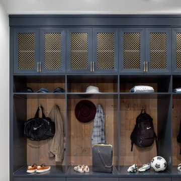 Mudroom Design with Cubbies and Lockers