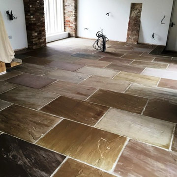 Recently Installed Yorkstone Tiles Cleaned and Sealed in Driffield