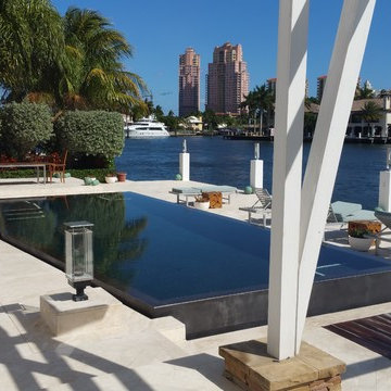 Custom Wet Edge and Infinity Edge Pool in Fort Lauderdale