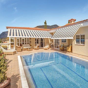 Series G250 provides shade on this Southwestern stucco