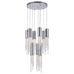 CWI LIGHTING - CWI LIGHTING 5081P20C-R 9 Light Multi Light Pendant with Chrome finish - CWI LIGHTING 5081P20C-R 9 Light Multi Light Pendant with Chrome finishThis breathtaking 9 Light Multi Light Pendant with Chrome finish is a beautiful piece from our Extended Collection. With its sophisticated beauty and stunning details, it is sure to add the perfect touch to your décor.Collection: ExtendedCollection: ChromeMaterial: Metal (Stainless Steel)Crystals: K9 ClearHanging Method / Wire Length: Comes with 72" of wireDimension(in): 20(H) x 20(Dia)Max Height(in): 92Bulb: (9)50W GU10 Twist and Lock Base(Not Included)CRI: 80Voltage: 120Certification: ETLInstallation Location: DRYOne year warranty against manufacturers defect.