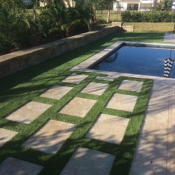 Custom Retaining Wall & Artificial Turf Installation