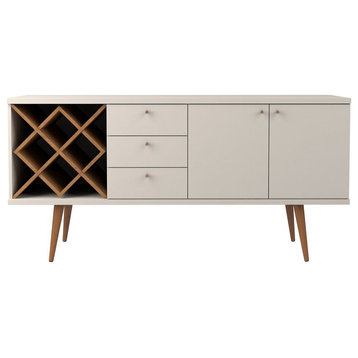 Utopia Sideboard in White Gloss and Maple Cream