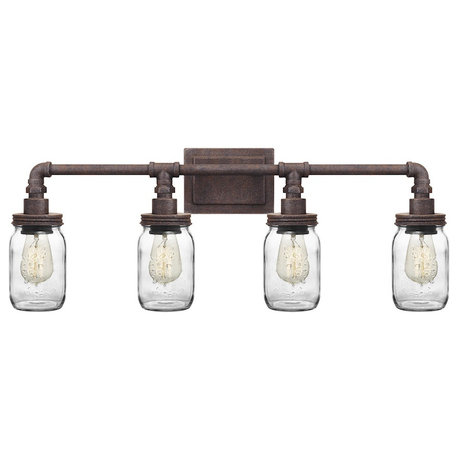 Quoizel Squire 4 Light Bath, Rustic Black