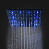 20" Oil Rubbed Bronze Square Color Changing LED Rain Shower Head, Solid Brass