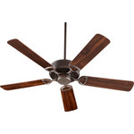 Quorum - Estate Traditional Ceiling Fan, Oiled Bronze, Walnut Blades - Stylish and bold. Make an illuminating statement with this fixture. An ideal lighting fixture for your home.