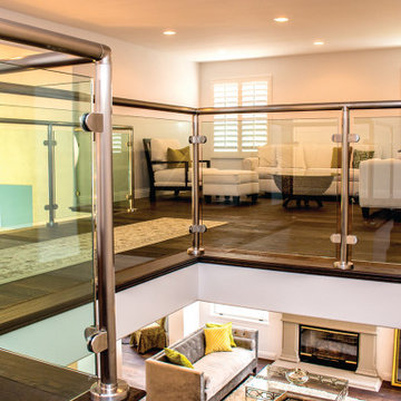High Ceiling Conversion with Glass Railing