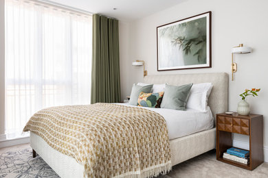 Photo of a contemporary bedroom in Hampshire.