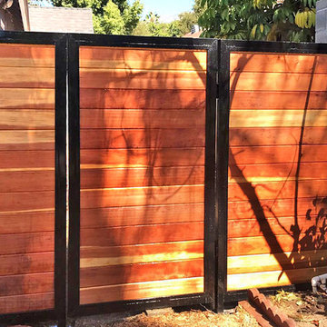 Custom Fences & Gates--Redwood Gate