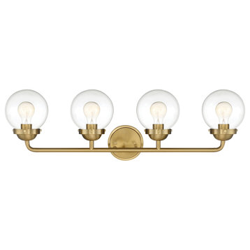 Designers Fountain 95904 Knoll 4 Light 33"W Vanity Light - Brushed Gold