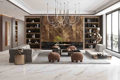 Illusion Brown Sintered Stone for Living Room