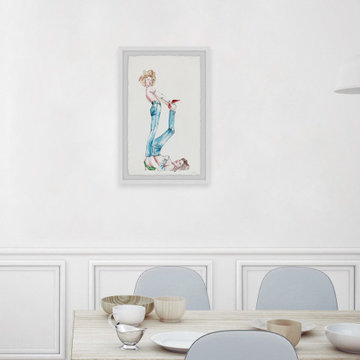 "Blue Denims" Framed Painting Print