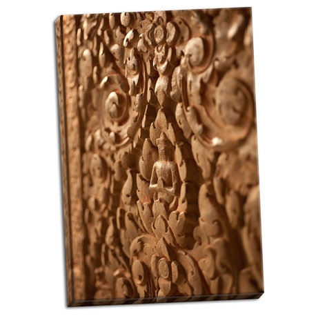 Fine Art Photograph, Carving Detail, Hand-Stretched Canvas