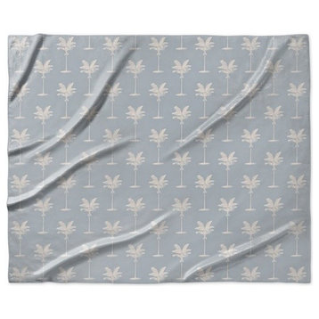 "Inky Palms" Sherpa Blanket 60"x50"