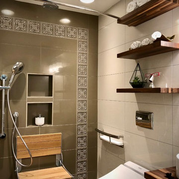 Barrier-Free Shower for Safe & Stylish Aging in Place