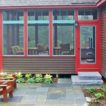 Screen Porch with Stone Patio
