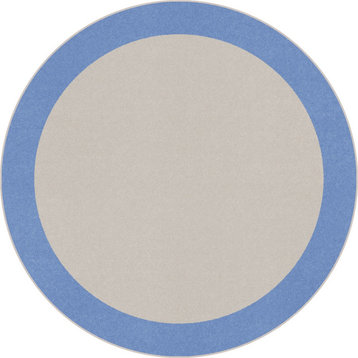 Easy Going 5'4" Round Area Rug, Color Light Blue